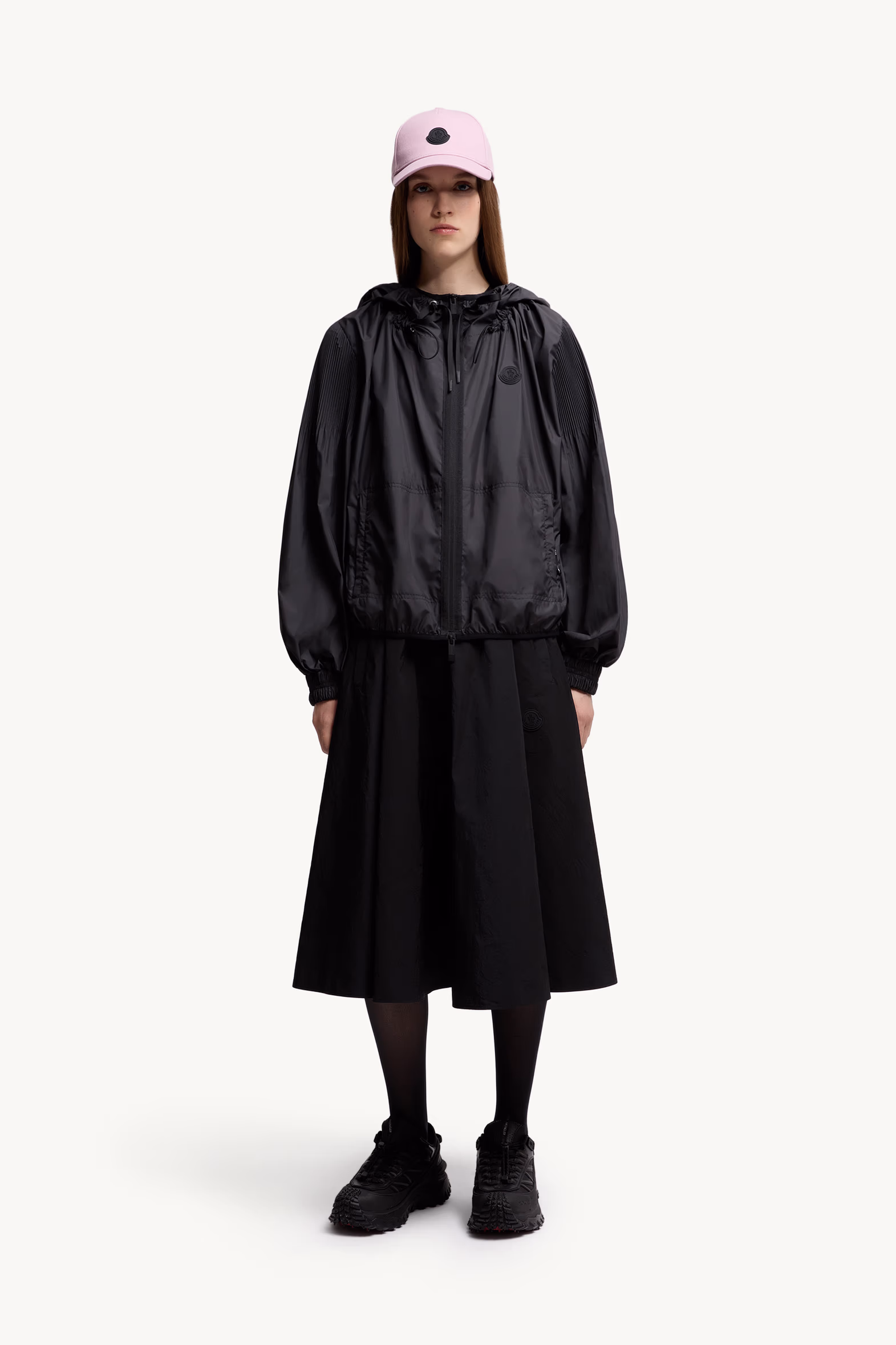 Auxonne Hooded Windbreaker Women Black Moncler 0